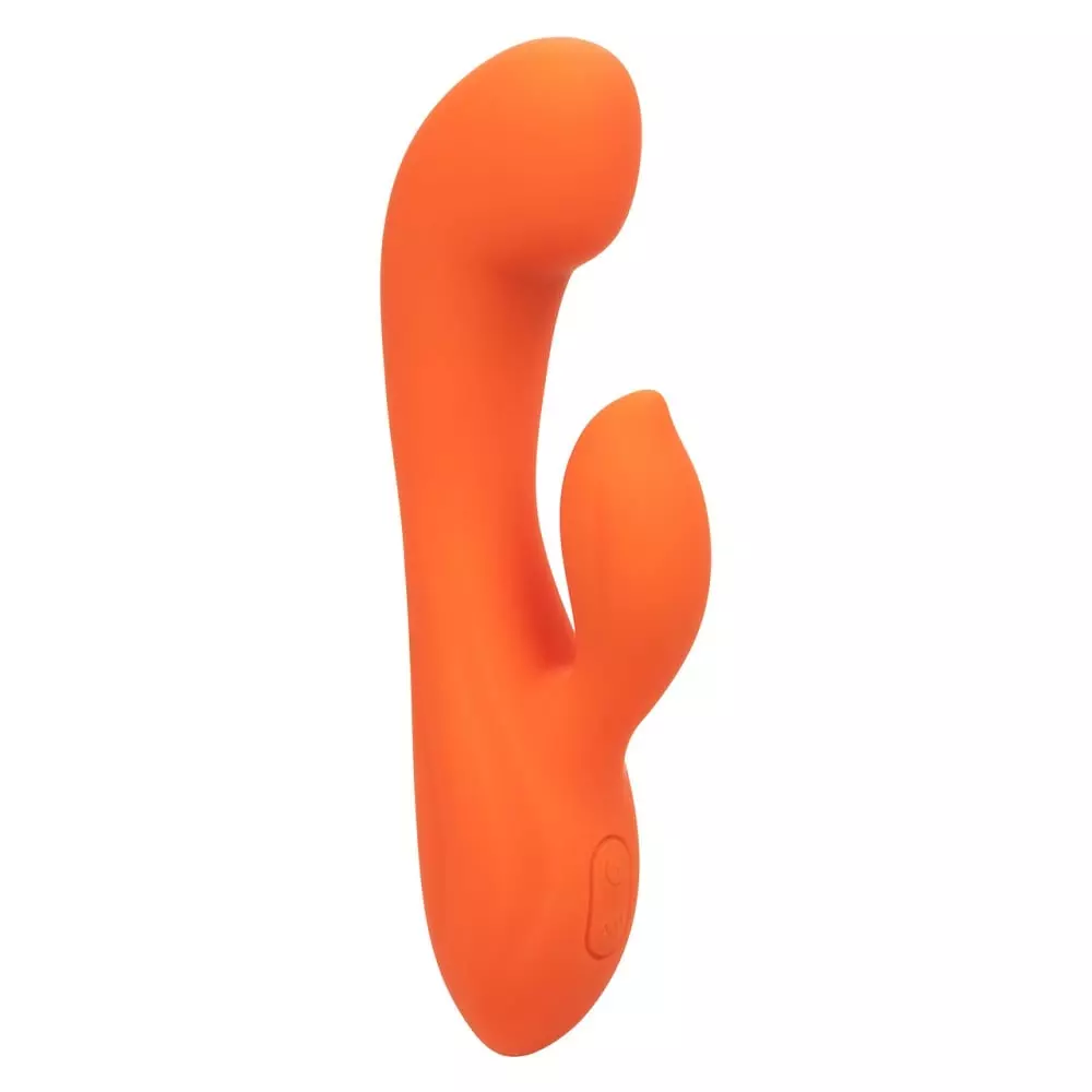 Stella Liquid Silicone Dual G Rabbit Style Vibrator In Orange